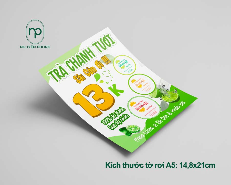 n tờ rơi khổ A4 A5 với màu sắc chuẩn đẹp